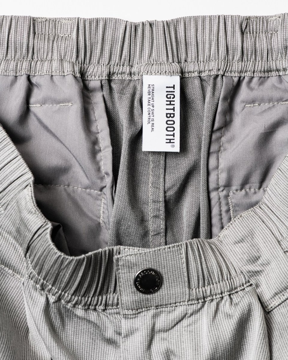 画像4: TIGHTBOOTH/STRIPE BAGGY CARGO PANTS（Gray）［ストライプバギーカーゴパンツ-26夏］ (4)