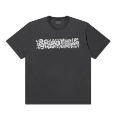 画像1: BlackEyePatch/HIBISCUS STRIPE OG LABEL TEE（WASHED BLACK） (1)