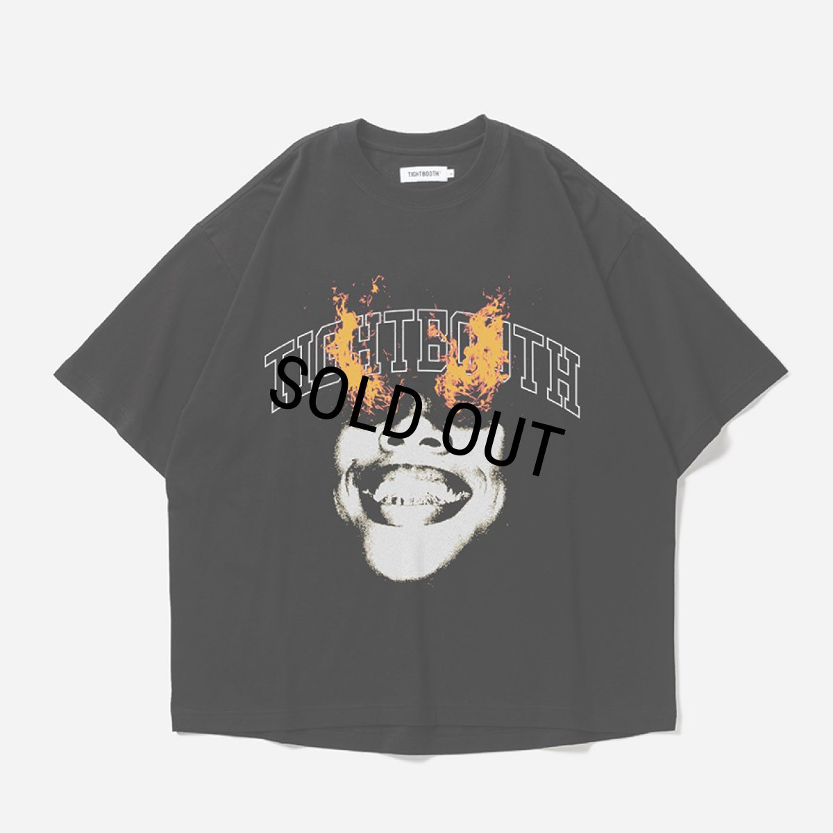 画像1: TIGHTBOOTH/BURNING S/S T-SHIRT（Black）［バーニングT-26夏］ (1)