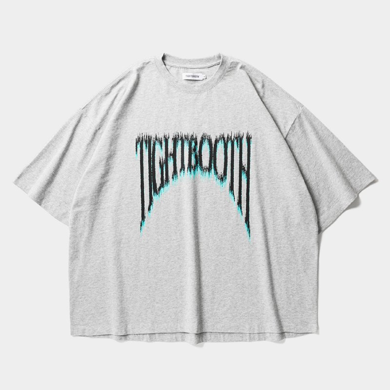 画像1: TIGHTBOOTH/JAGGED LOGO S/S T-SHIRT（Gray）［ジャッジドロゴT-26夏］