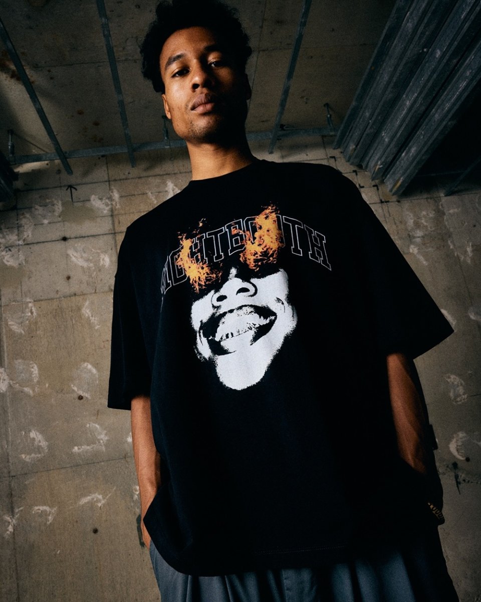 画像3: TIGHTBOOTH/BURNING S/S T-SHIRT（Black）［バーニングT-26夏］ (3)