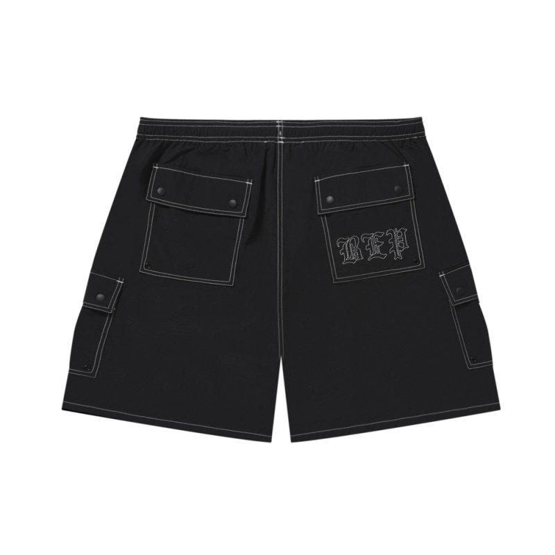 画像2: BlackEyePatch/3 LETTER OE CARGO SWIM SHORTS（BLACK）