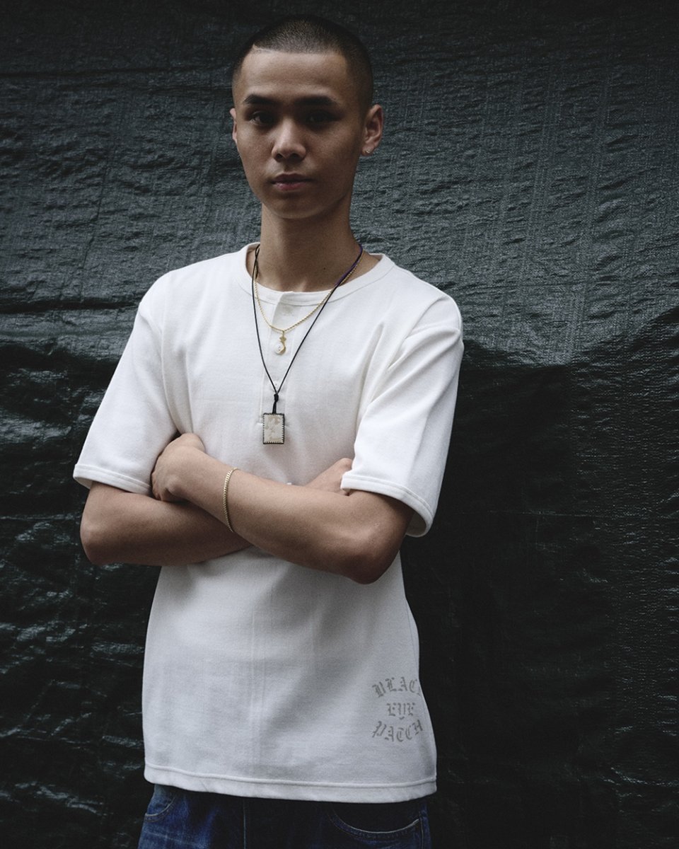 画像3: BlackEyePatch/OE COLLEGE HENLEY TEE （BLACK） (3)