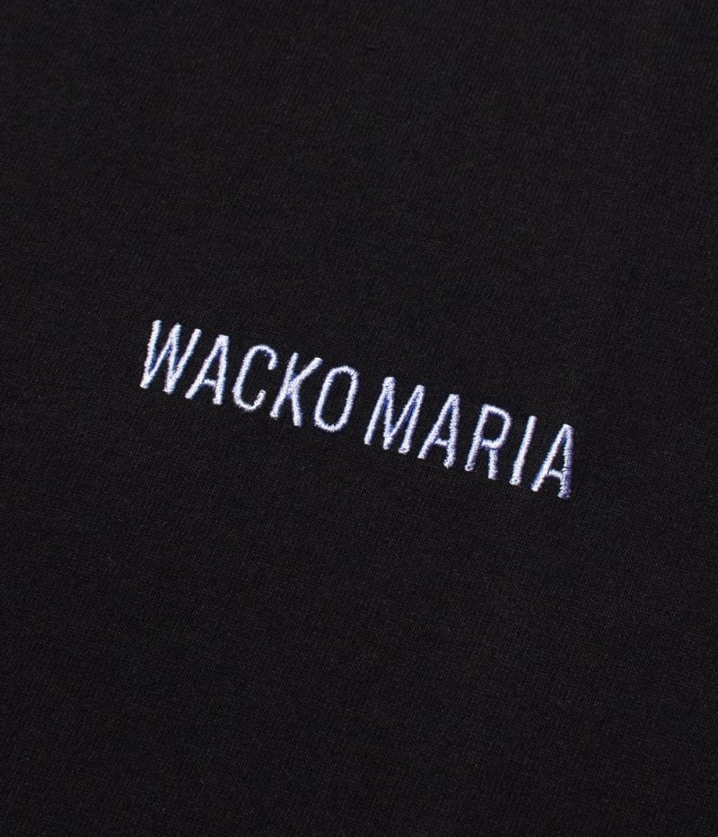 画像2: WACKO MARIA/WASHED HEAVY WEIGHT T-SHIRT（BLACK）［刺繍T-26秋冬］