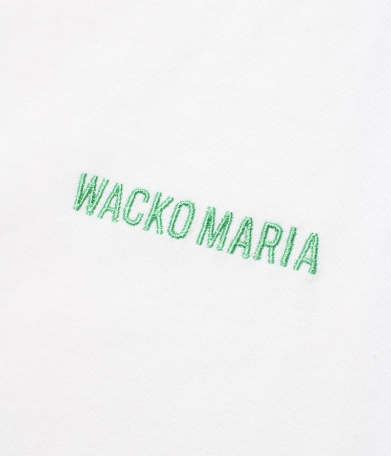 画像2: WACKO MARIA/WASHED HEAVY WEIGHT T-SHIRT（WHITE）［刺繍T-26秋冬］