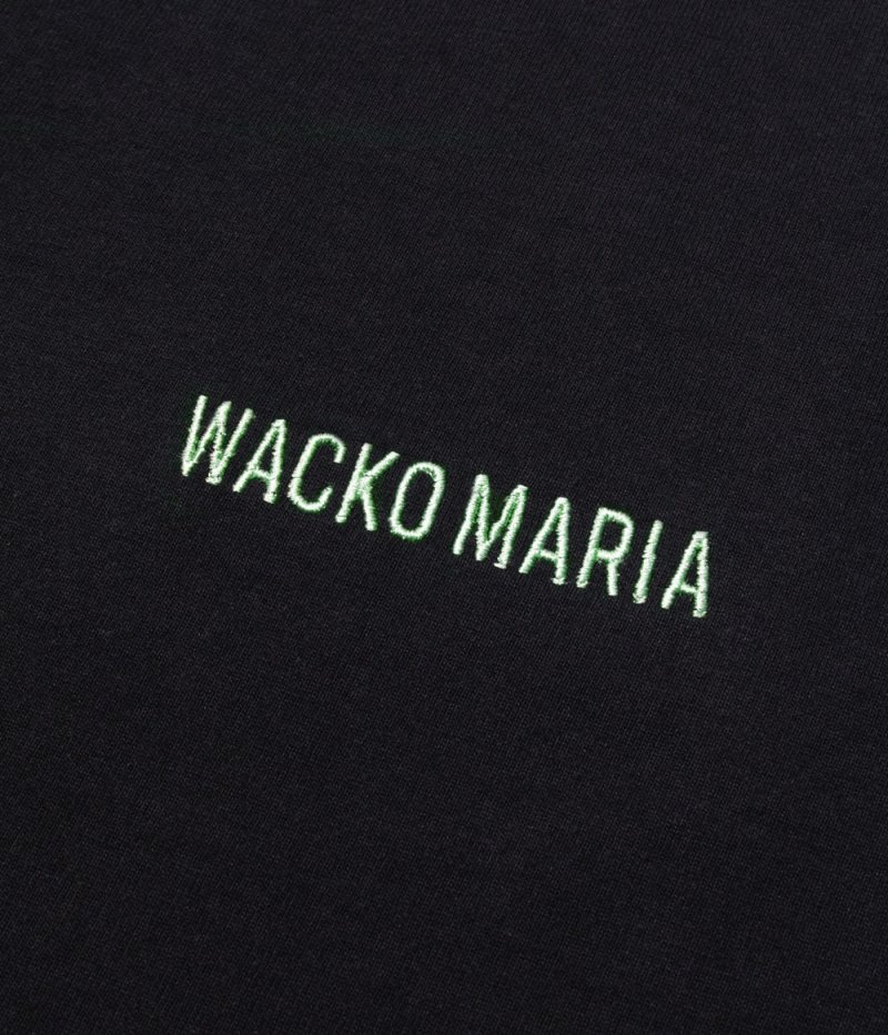 画像2: WACKO MARIA/WASHED HEAVY WEIGHT T-SHIRT（BLACK）［刺繍T-26秋冬］