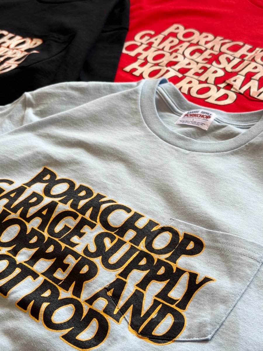 画像3: PORKCHOP/C&H LOGO POCKET TEE（LIGHT BLUE）［C&HロゴポケT-26春夏］ (3)