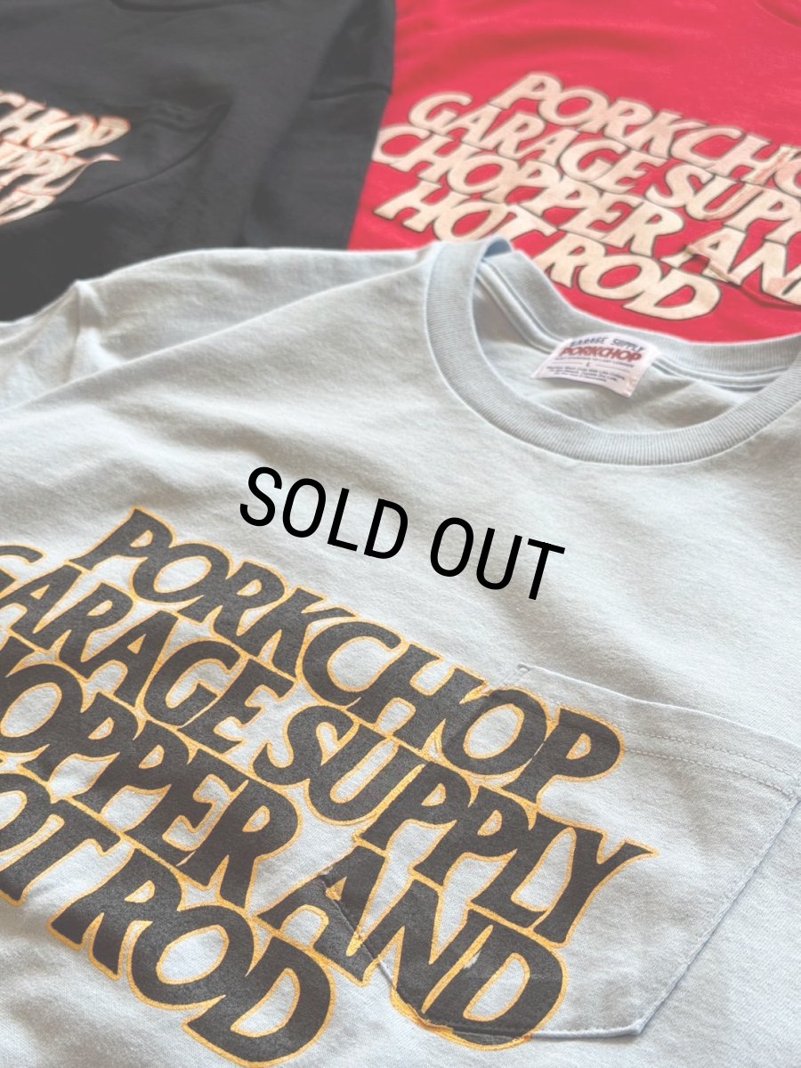 画像3: PORKCHOP/C&H LOGO POCKET TEE（LIGHT BLUE）［C&HロゴポケT-26春夏］ (3)