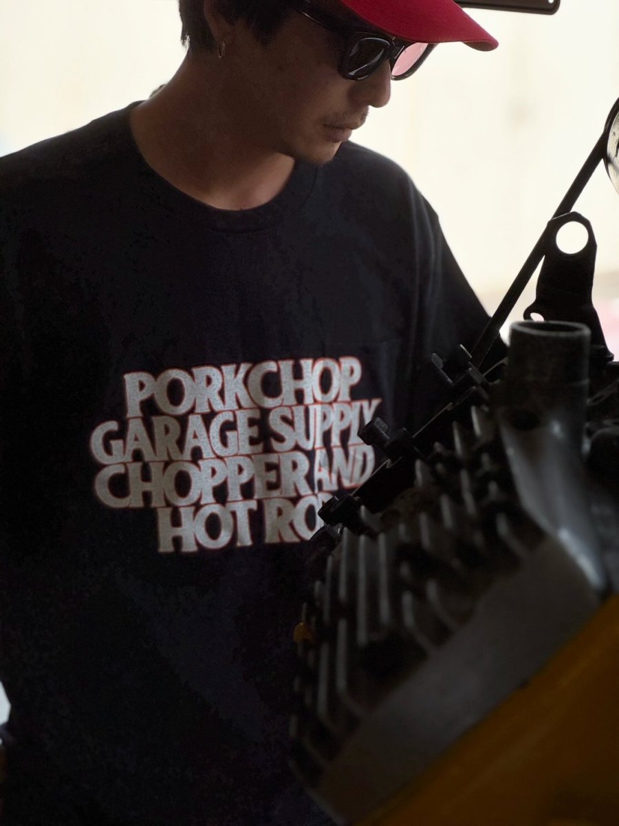 画像3: PORKCHOP/C&H LOGO POCKET TEE（BLACK）［C&HロゴポケT-26春夏］ (3)