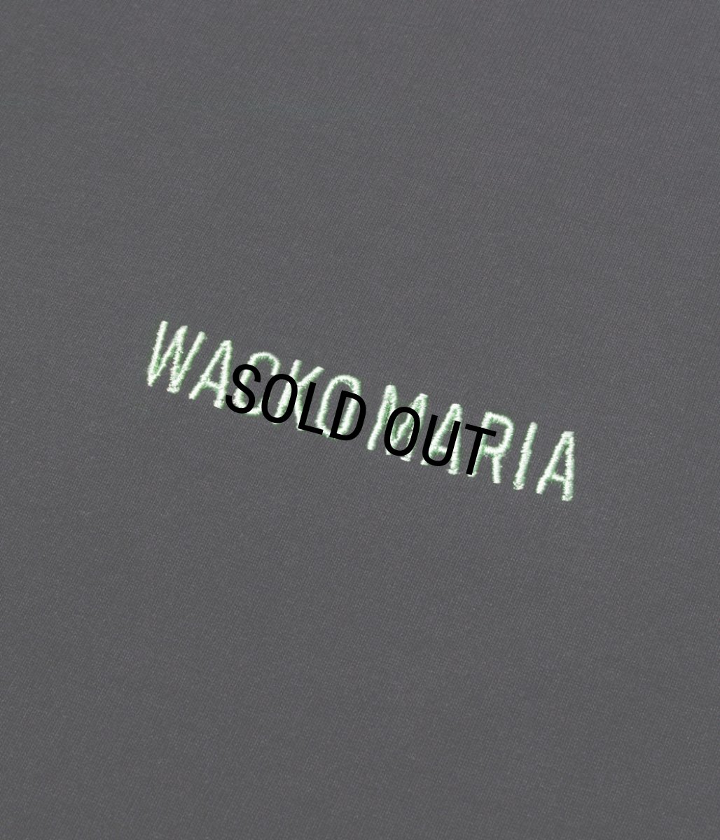 画像2: WACKO MARIA/WASHED HEAVY WEIGHT T-SHIRT（BLACK）［刺繍T-26秋冬］ (2)