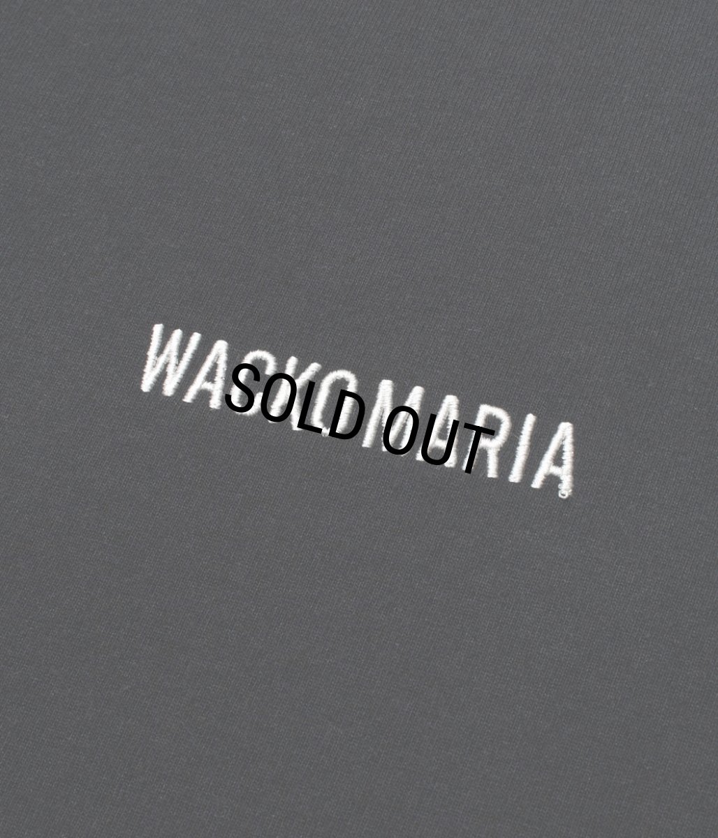 画像2: WACKO MARIA/WASHED HEAVY WEIGHT T-SHIRT（BLACK）［刺繍T-26秋冬］ (2)