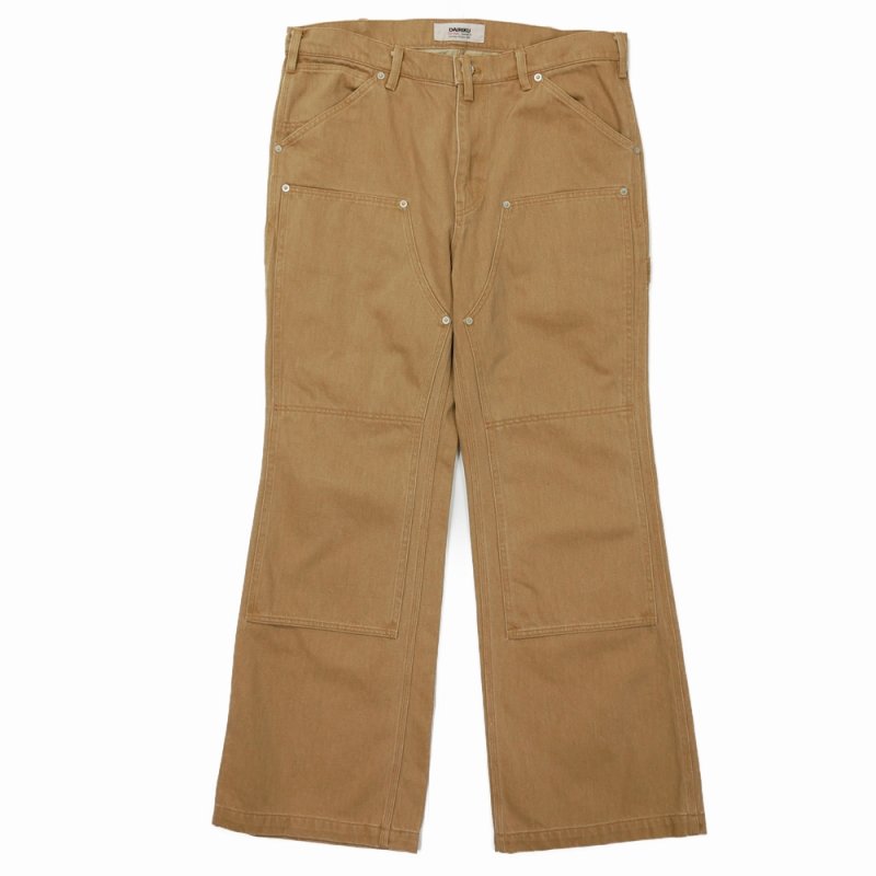 画像1: DAIRIKU/"Flare" Vintage Wash Painter Chino Pants（Beige）［"フレア"ヴィンテージウォッシュペインターチノパン-26秋冬］