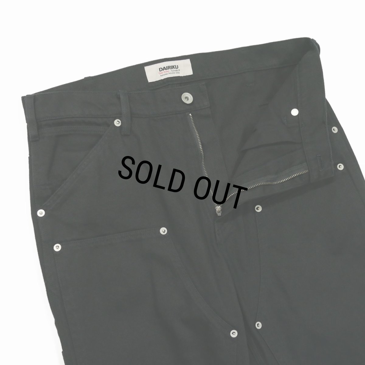 画像4: DAIRIKU/"Flare" Vintage Wash Painter Chino Pants（Black）［"フレア"ヴィンテージウォッシュペインターチノパン-26秋冬］ (4)