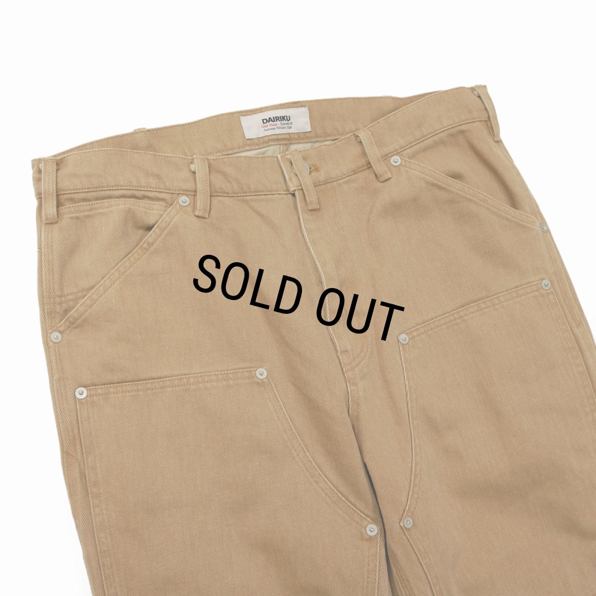 画像3: DAIRIKU/"Flare" Vintage Wash Painter Chino Pants（Beige）［"フレア"ヴィンテージウォッシュペインターチノパン-26秋冬］ (3)
