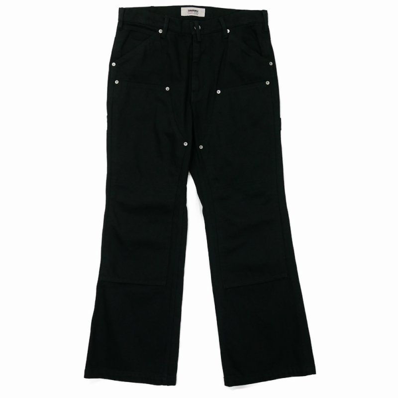 画像1: DAIRIKU/"Flare" Vintage Wash Painter Chino Pants（Black）［"フレア"ヴィンテージウォッシュペインターチノパン-26秋冬］