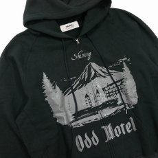 画像2: DAIRIKU/"Odd Hotel" Silk-Cotton Zip Up Hoodie（Black）［スウェットジップアップフーディー-26秋冬］ (2)