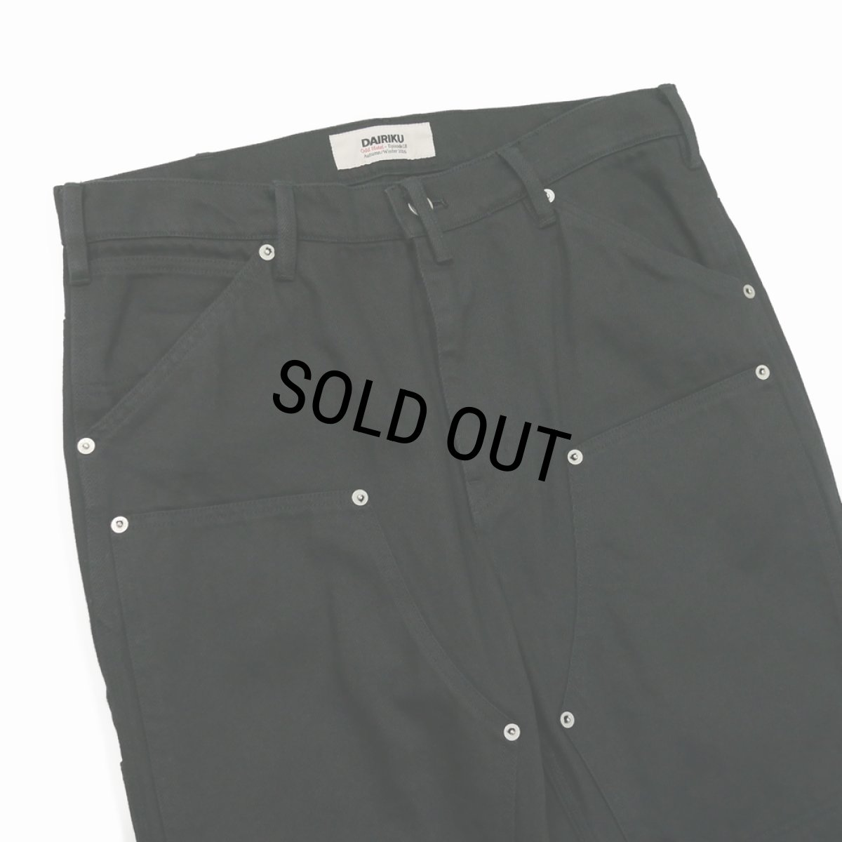 画像3: DAIRIKU/"Flare" Vintage Wash Painter Chino Pants（Black）［"フレア"ヴィンテージウォッシュペインターチノパン-26秋冬］ (3)
