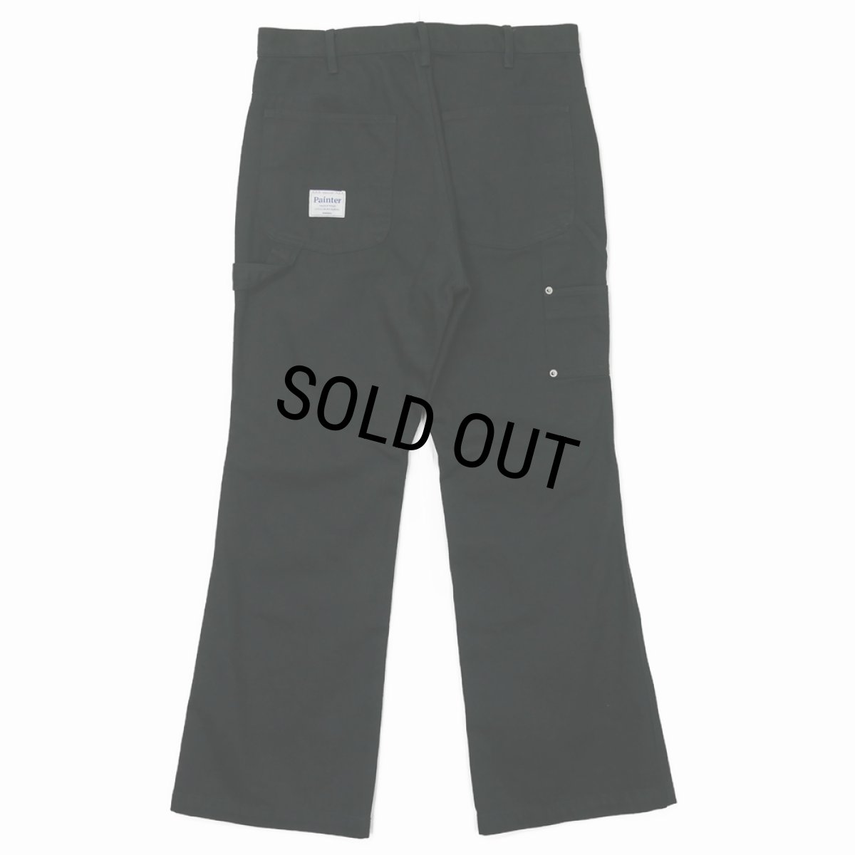 画像2: DAIRIKU/"Flare" Vintage Wash Painter Chino Pants（Black）［"フレア"ヴィンテージウォッシュペインターチノパン-26秋冬］ (2)