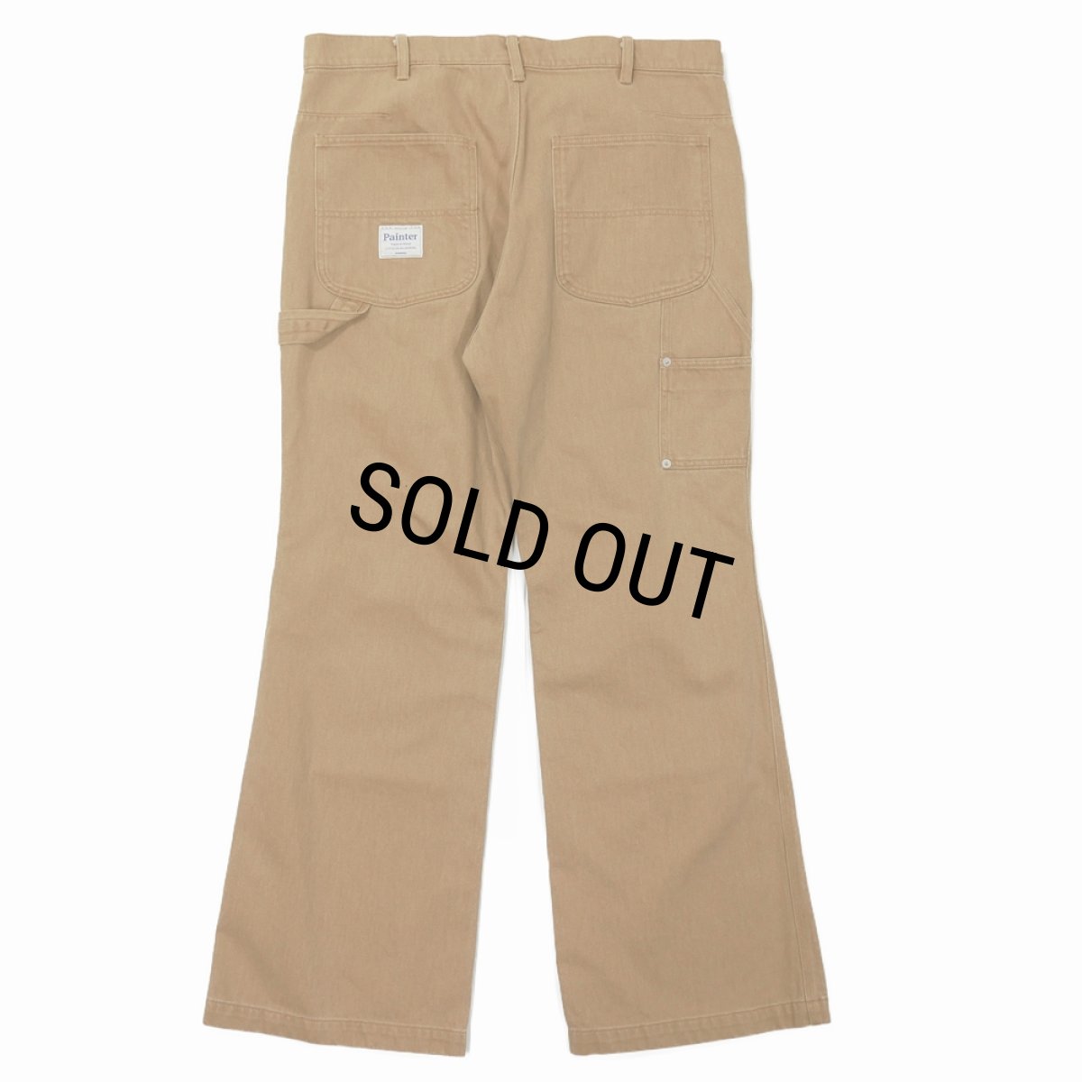 画像2: DAIRIKU/"Flare" Vintage Wash Painter Chino Pants（Beige）［"フレア"ヴィンテージウォッシュペインターチノパン-26秋冬］ (2)