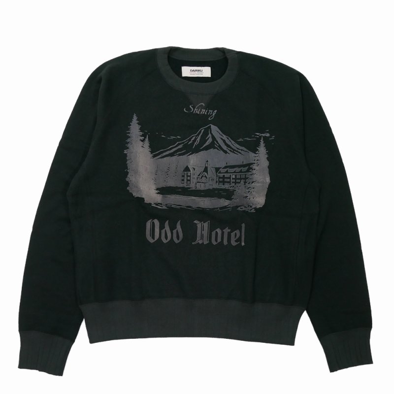 画像1: DAIRIKU/"Odd Hotel" Silk-Cotton Sweater（Black）［クルーネックスウェット-26秋冬］