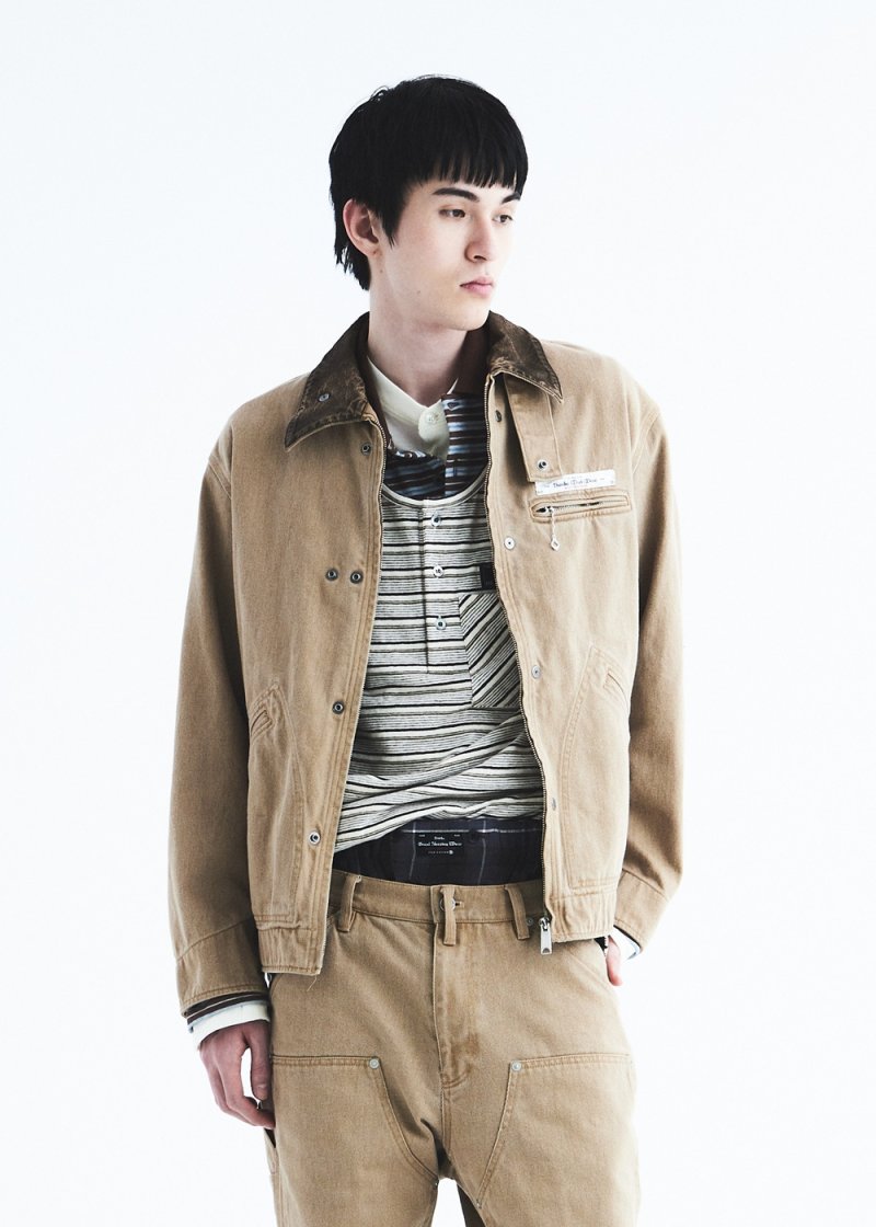 画像3: DAIRIKU/"Dairiku Work Wear" Vintage Wash Jacket（Beige）［ヴィンテージウォッシュJKT-26秋冬］