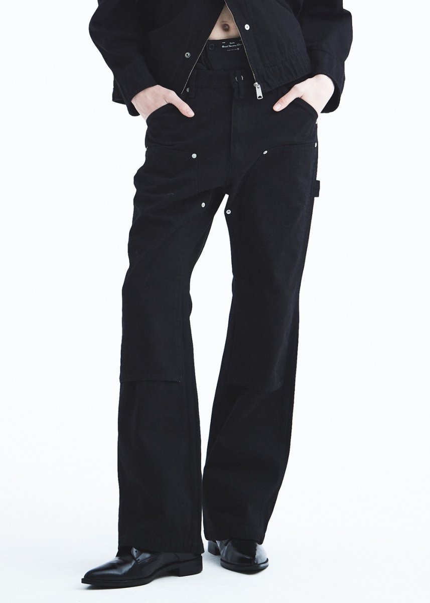 画像7: DAIRIKU/"Flare" Vintage Wash Painter Chino Pants（Black）［"フレア"ヴィンテージウォッシュペインターチノパン-26秋冬］ (7)
