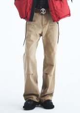 画像7: DAIRIKU/"Flare" Vintage Wash Painter Chino Pants（Beige）［"フレア"ヴィンテージウォッシュペインターチノパン-26秋冬］ (7)