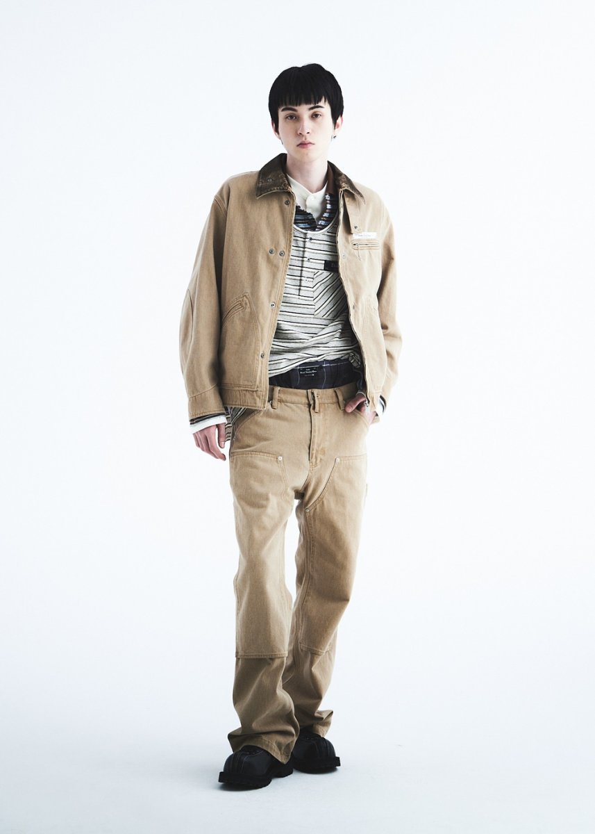 画像8: DAIRIKU/"Flare" Vintage Wash Painter Chino Pants（Beige）［"フレア"ヴィンテージウォッシュペインターチノパン-26秋冬］ (8)