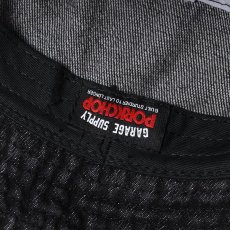 画像5: PORKCHOP/P POWER DENIM BUCKET HAT（BLACK）［デニムバケットハット-26秋冬］ (5)
