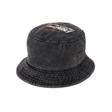 画像2: PORKCHOP/P POWER DENIM BUCKET HAT（BLACK）［デニムバケットハット-26秋冬］ (2)