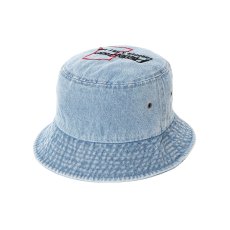 画像2: PORKCHOP/P POWER DENIM BUCKET HAT（LIGHT BLUE）［デニムバケットハット-26秋冬］ (2)