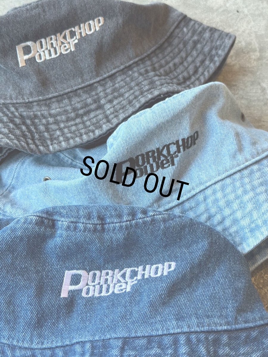 画像5: PORKCHOP/P POWER DENIM BUCKET HAT（LIGHT BLUE）［デニムバケットハット-26秋冬］ (5)