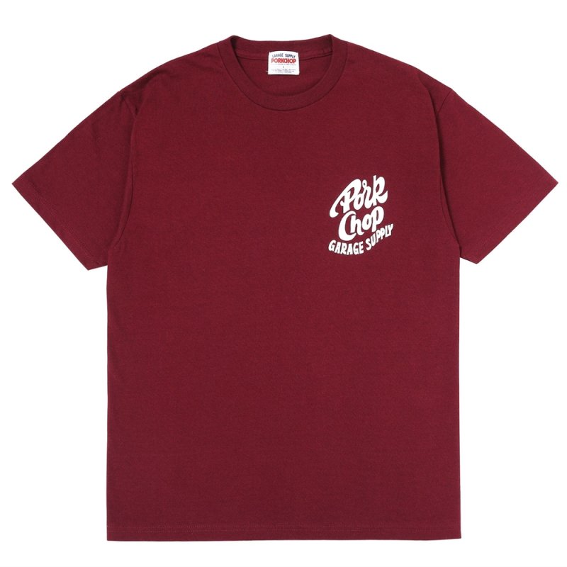 画像1: PORKCHOP/PORKY TEE（BURGUNDY）［ポーキーT-26秋冬］