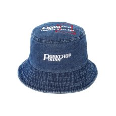 画像1: PORKCHOP/P POWER DENIM BUCKET HAT（DARK BLUE）［デニムバケットハット-26秋冬］ (1)