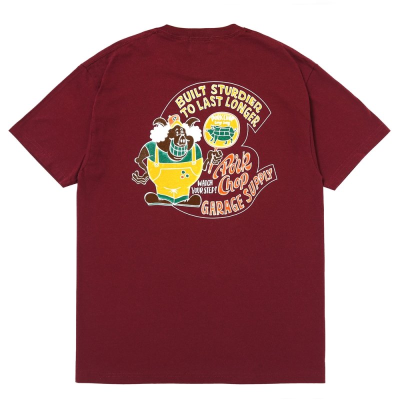 画像2: PORKCHOP/PORKY TEE（BURGUNDY）［ポーキーT-26秋冬］