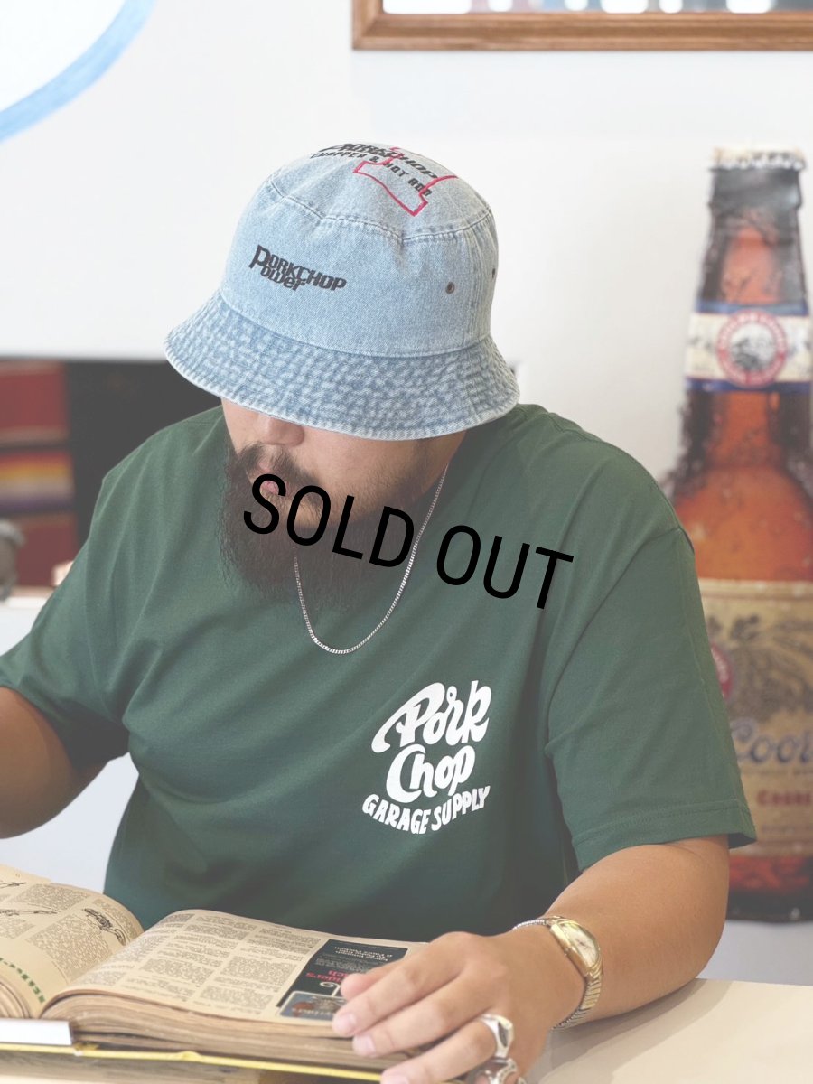 画像3: PORKCHOP/P POWER DENIM BUCKET HAT（LIGHT BLUE）［デニムバケットハット-26秋冬］ (3)