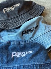 画像4: PORKCHOP/P POWER DENIM BUCKET HAT（BLACK）［デニムバケットハット-26秋冬］ (4)