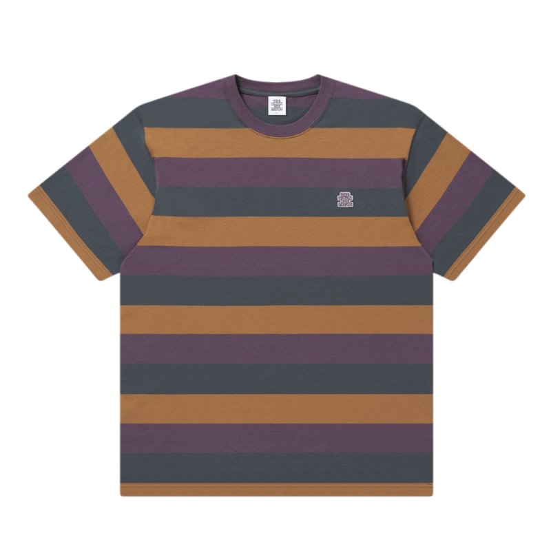 画像1: BlackEyePatch/SMALL OG BORDER STRIPED HEAVYWEIGHT TEE(MULTI)