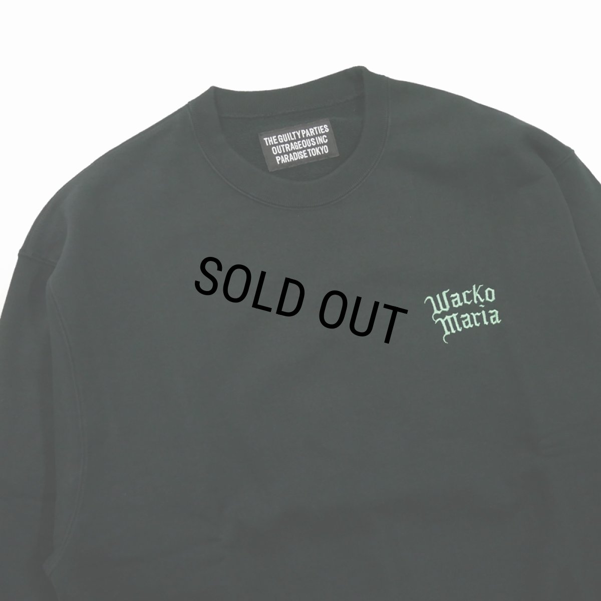 画像3: WACKO MARIA/WASHED HEAVY WEIGHT SWEAT SHIRT（BLACK）［クルーネックスウェット-26秋冬］ (3)