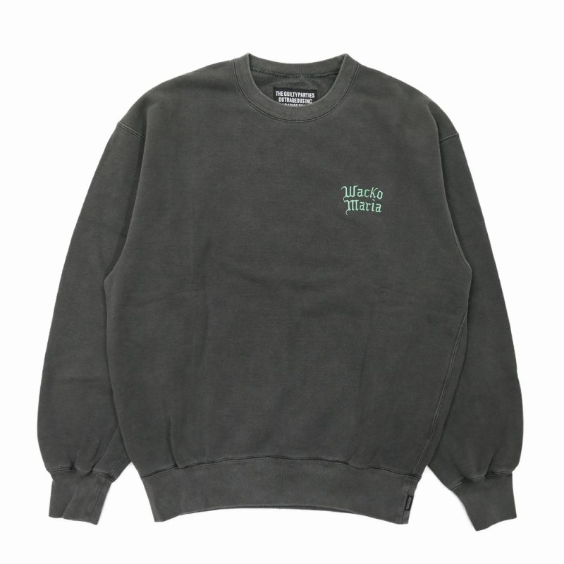 画像1: WACKO MARIA/WASHED HEAVY WEIGHT SWEAT SHIRT（GRAY）［クルーネックスウェット-26秋冬］