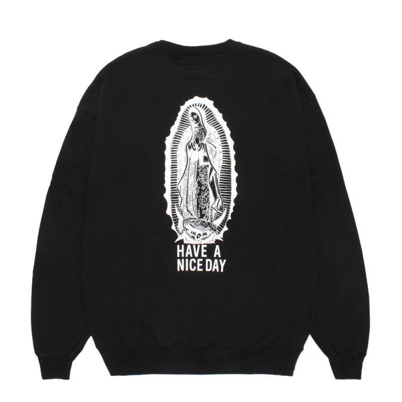 画像2: WACKO MARIA/WASHED HEAVY WEIGHT SWEAT SHIRT（BLACK）［クルーネックスウェット-26秋冬］