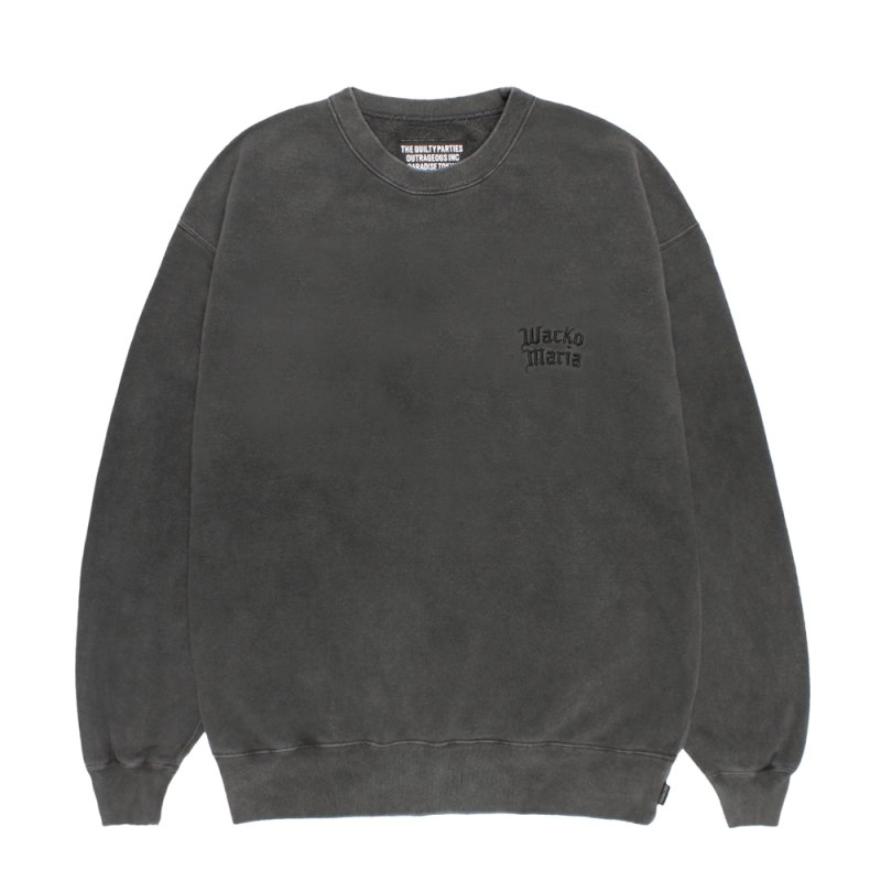 画像1: WACKO MARIA/WASHED HEAVY WEIGHT SWEAT SHIRT（GRAY）［クルーネックスウェット-26秋冬］