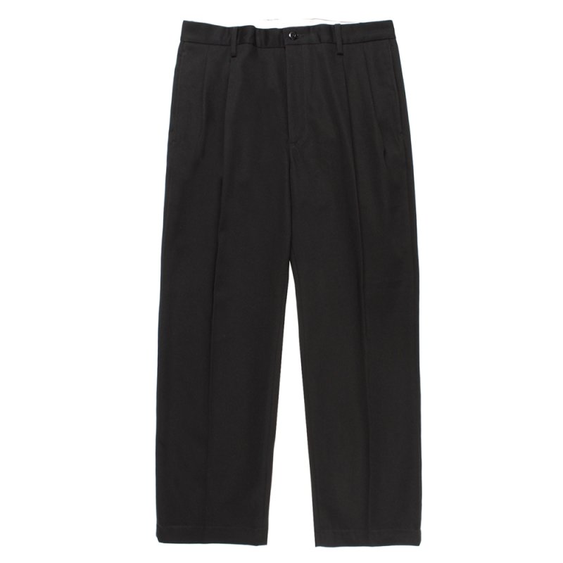 画像2: WACKO MARIA/DOUBLE PLEATED CHINO TROUSERS（BLACK）［ツータックチノトラウザース-26秋冬］