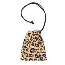 画像1: WACKO MARIA/LEOPARD DRAWSTRING BAG（BEIGE）［レオパードドローストリングバッグ-26秋冬］ (1)