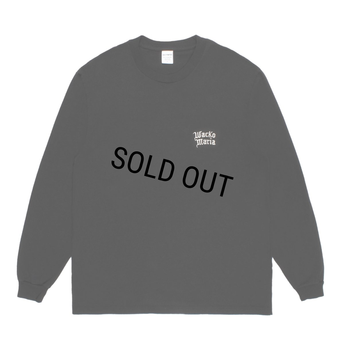 画像2: WACKO MARIA/WASHED HEAVY WEIGHT LONG SLEEVE T-SHIRT（BLACK）［刺繍+プリント長袖T-26秋冬］ (2)
