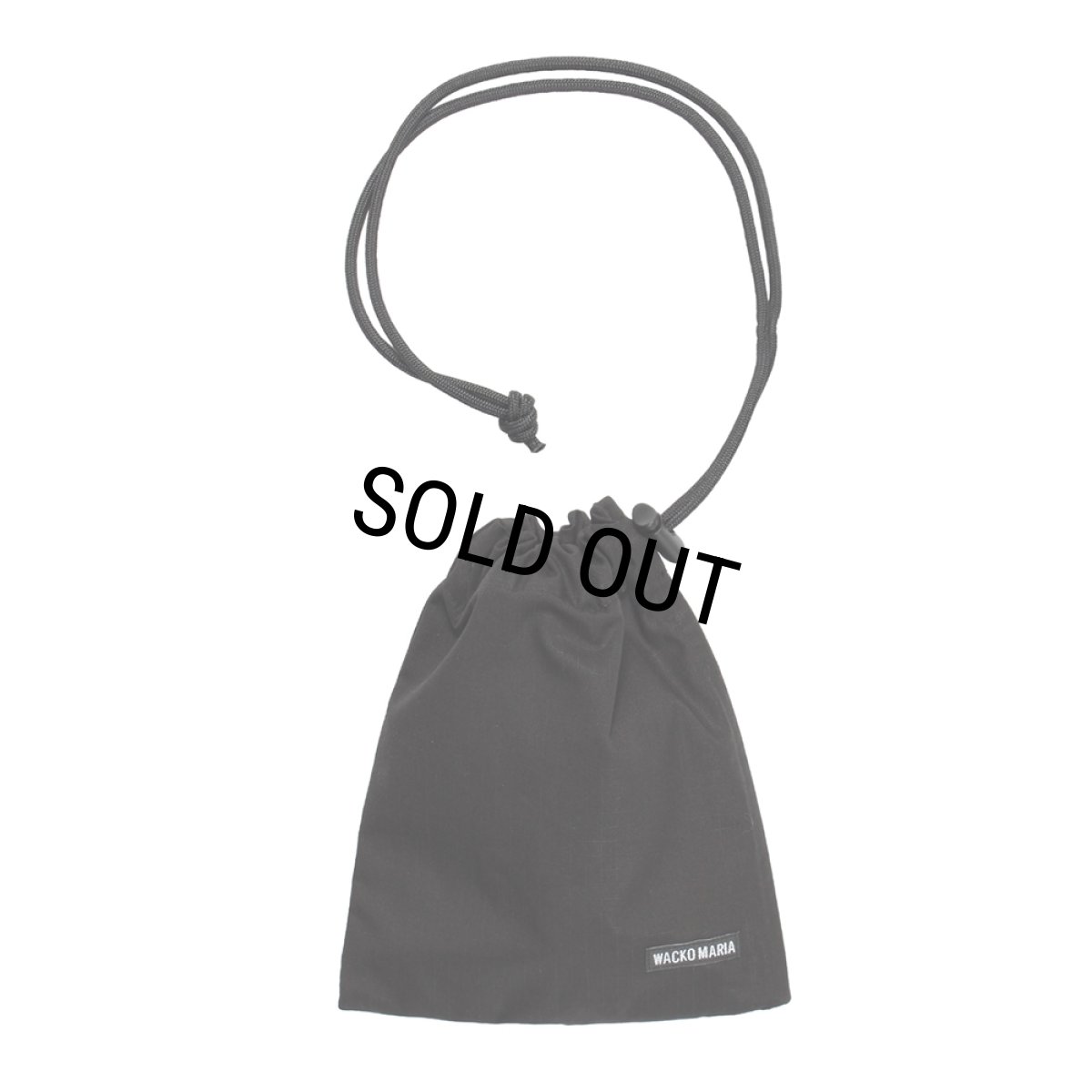 画像1: WACKO MARIA/DRAWSTRING BAG（BLACK）［ドローストリングバッグ-26秋冬］ (1)