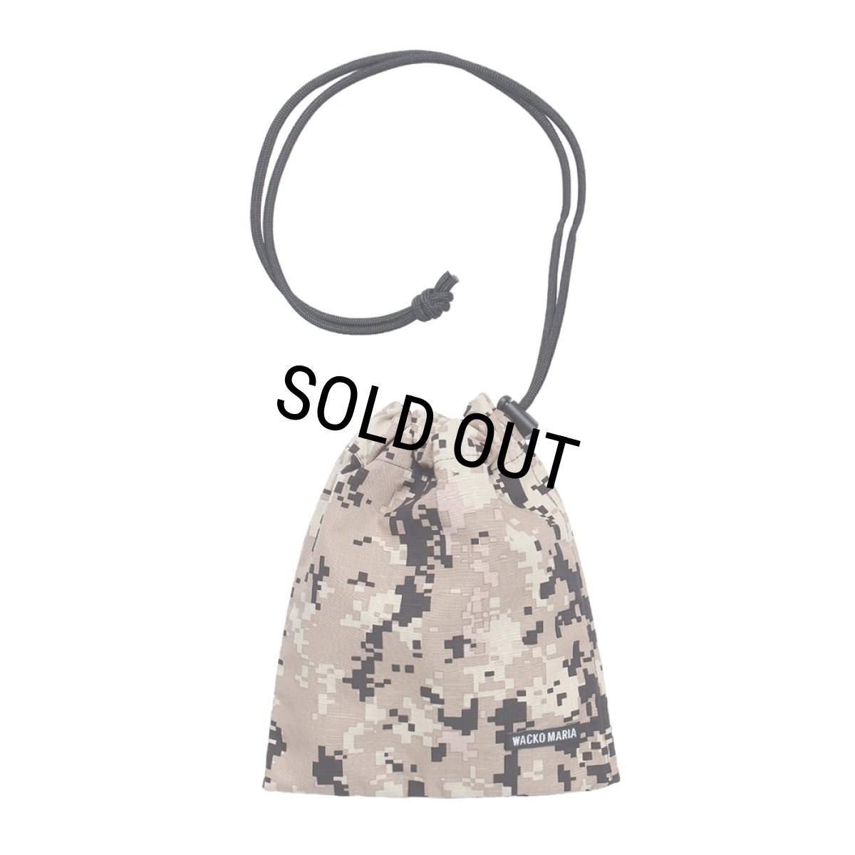 画像1: WACKO MARIA/DIGTAL CAMO DRAWSTRING BAG（BEIGE）［デジタルカモドローストリングバッグ-26秋冬］ (1)