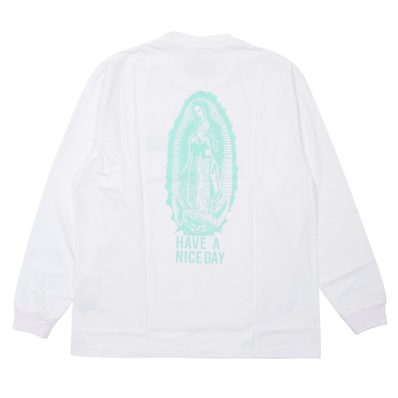 画像2: WACKO MARIA/WASHED HEAVY WEIGHT LONG SLEEVE T-SHIRT（WHITE）［刺繍+プリント長袖T-26秋冬］