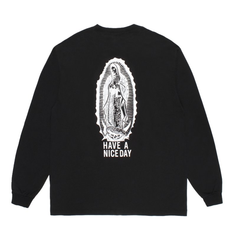画像2: WACKO MARIA/WASHED HEAVY WEIGHT LONG SLEEVE T-SHIRT（BLACK）［刺繍+プリント長袖T-26秋冬］