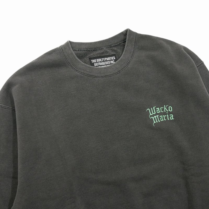 画像3: WACKO MARIA/WASHED HEAVY WEIGHT SWEAT SHIRT（GRAY）［クルーネックスウェット-26秋冬］
